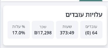פילוח עלות כוח אדם